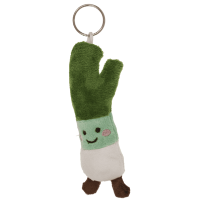 Metal keychain, plush vegetable,