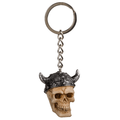 Metal keychain, Polyresin Skull,