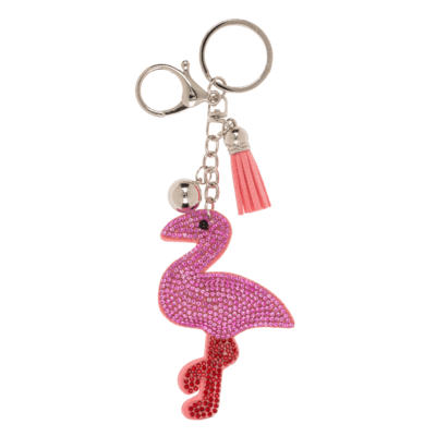 Metal Keychain, Tropical Sequins,