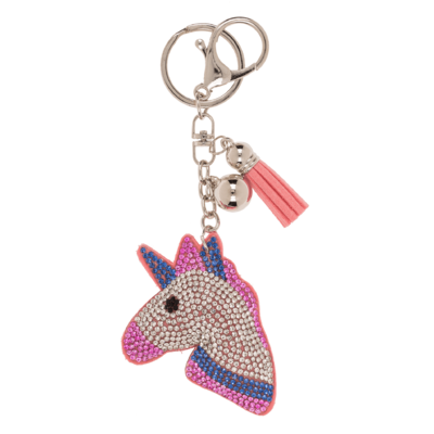 Metal Keychain, Tropical Sequins,