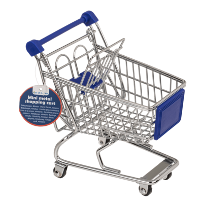 Metal mini shopping trolley,