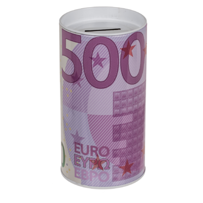 Metal Savings Box, €-Notes,