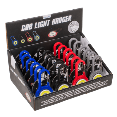 Metal snap hook with CPB-LED (incl. batteries)