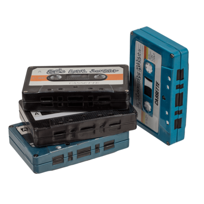 Metal storage box, Music cassette,
