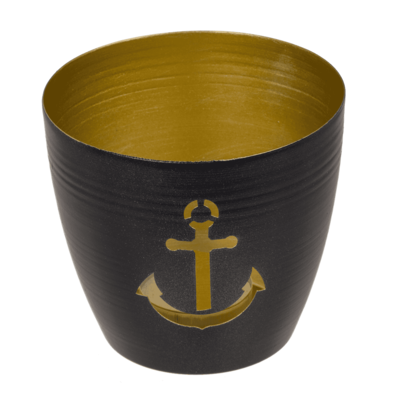 Metal tealight holder, Maritim, 10 x 10 x 9 cm,