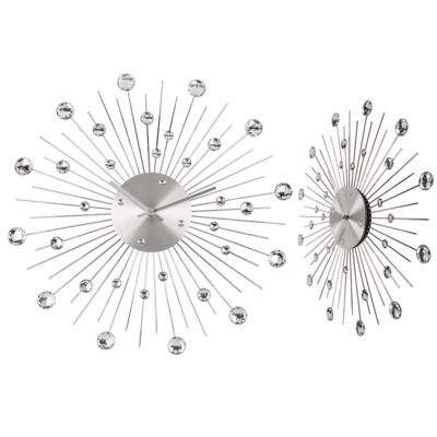 Metal Wall Clock, Crystal,