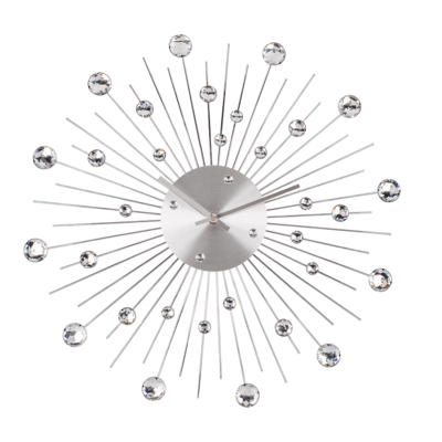 Metal Wall Clock, Crystal,