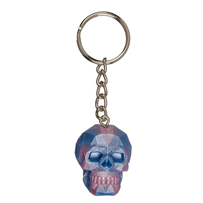 Metall-Schlüsselanhänger, Metallic Skull,