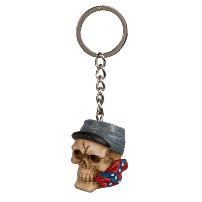 Metall-Schlüsselanhänger, Skull, ca. 4 cm,