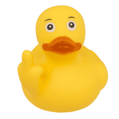 Middle finger Squeaking Duck, ca. 8 cm,