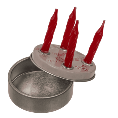 Mini corona d'Avvento, 4 mini candele con base
