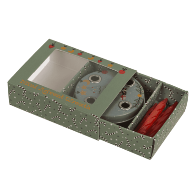 Mini corona de Adviento, 4 mini velas con base