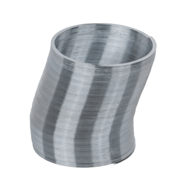 Mini espiral de metal de color plata,