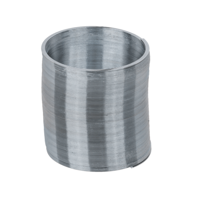 Mini espiral de metal de color plata,