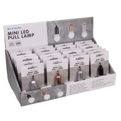 Mini LED pushing lamp, ca. 5 cm, 3 colours ass.,