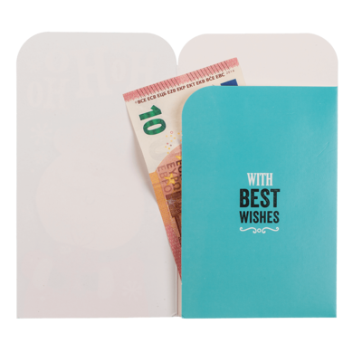 Money gift couvert with envelope, 16x9cm, set of 2