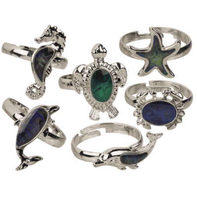 Mood ring, Sea life, one size,