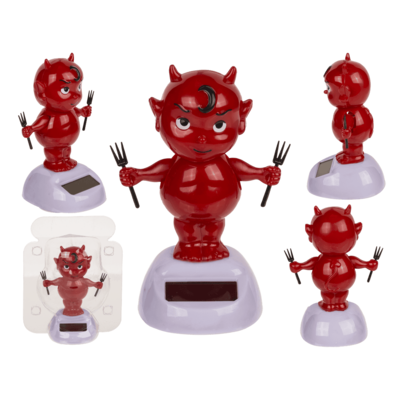 Movable figure, baby devil, with solar cell,