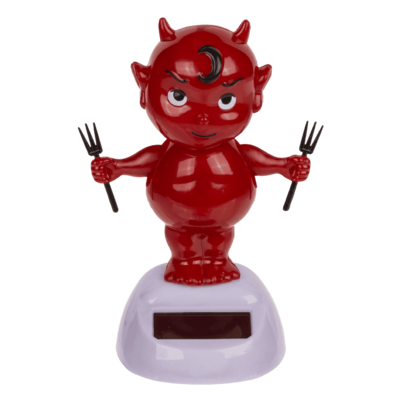 Movable figure, baby devil, with solar cell,