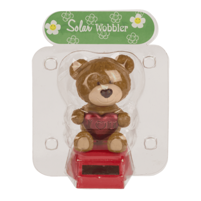 Movable figure, Love you bear, with solar cell,