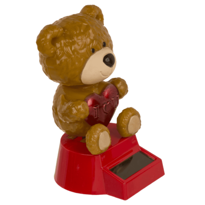 Movable figure, Love you bear, with solar cell,