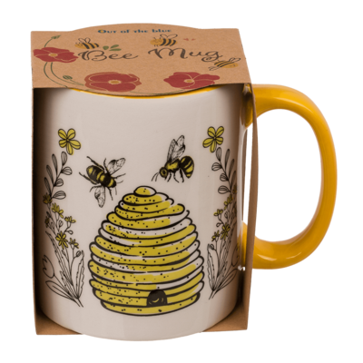 Mug, Bee, dolomite, 2 ass., 11 x 10 cm,