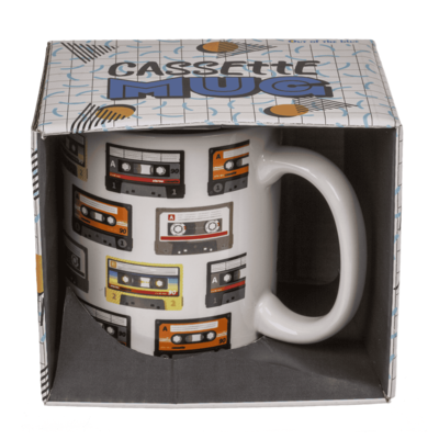 Mug, Cassettes, stoneware, 8 x 10 cm,