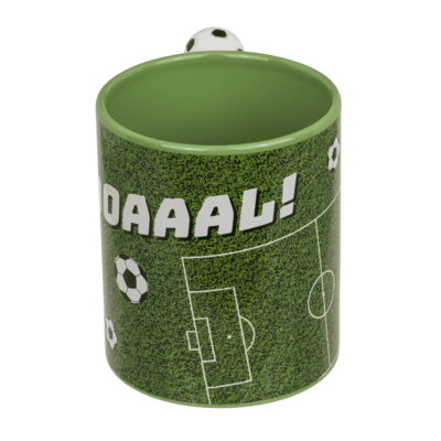 Mug, football, with spinner handle,