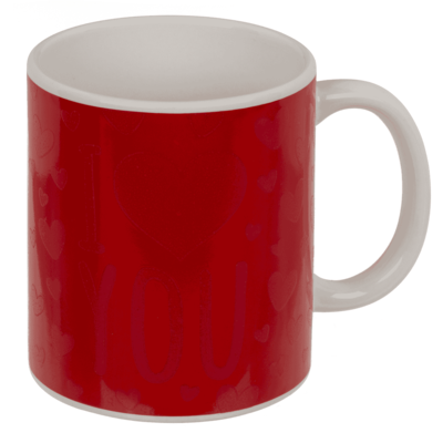 Mug, I love you, with thermal effect, 9.5 x 8 cm