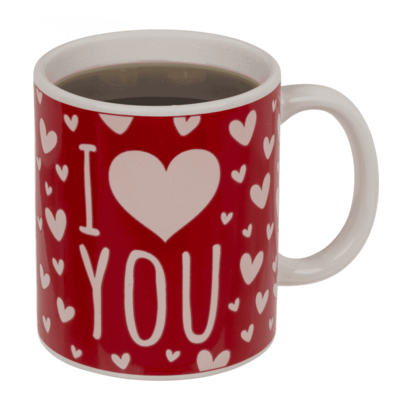 Mug, I love you, with thermal effect, 9.5 x 8 cm