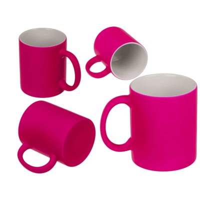 Mug, Neon Pink, made of stoneware, 9 x 8.5 cm,