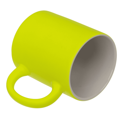 Mug, Neon Yellow, made of stoneware, 9 x 8.5 cm,