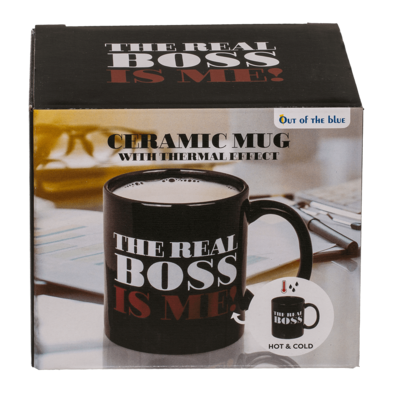 Mug, The Real Boss, Stoneware,