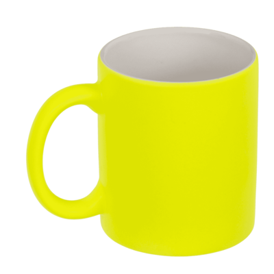 Mug,Jaune néon, en faience, 9 x 8,5 cm,