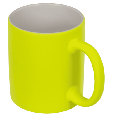 Mug,Jaune néon, en faience, 9 x 8,5 cm,