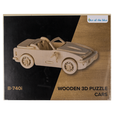 Naturholz-3D-Puzzle, Autos, ca. 4 x 15 cm,