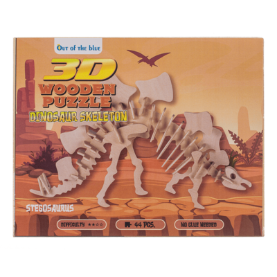 Naturholz-3D-Puzzle, Dinosaurierskelett I,