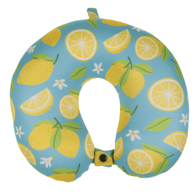 Neck cushion with micro pellet filling, Lemons,