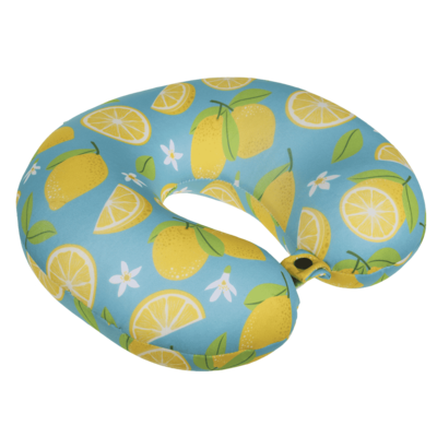 Neck cushion with micro pellet filling, Lemons,