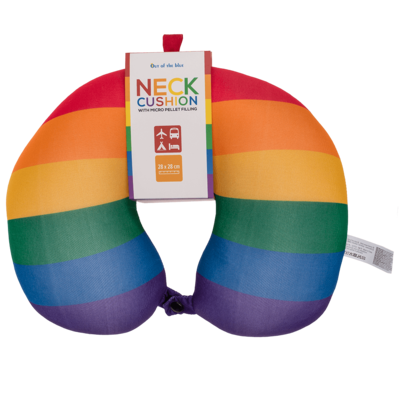 Neck cushion with micro pellet filling, Rainbow,