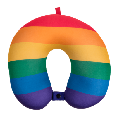 Neck cushion with micro pellet filling, Rainbow,