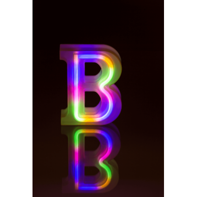 Neon-Leuchtbuchstabe, B, Höhe:16 cm,