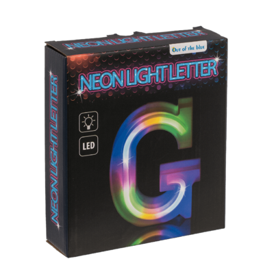 Neon-Leuchtbuchstabe, G, Höhe:16 cm,