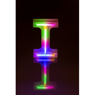 Neon-Leuchtbuchstabe, I, Höhe:16 cm,
