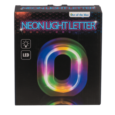 Neon-Leuchtbuchstabe, O, Höhe:16 cm,