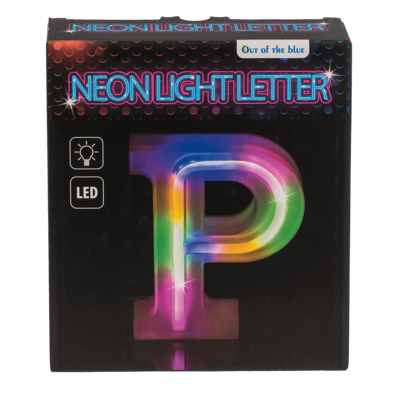 Neon-Leuchtbuchstabe, P, Höhe:16 cm,