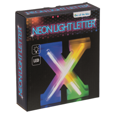 Neon-Leuchtbuchstabe, X, Höhe:16 cm,