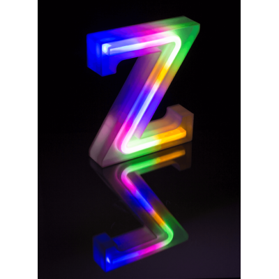 Neon-Leuchtbuchstabe, Z, Höhe:16 cm,