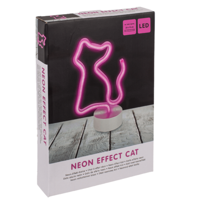 Neon-Leuchte, Katze, 25 x 15 cm,