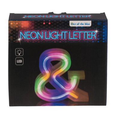 Neon Light Letter; &, Height: 16 cm, for